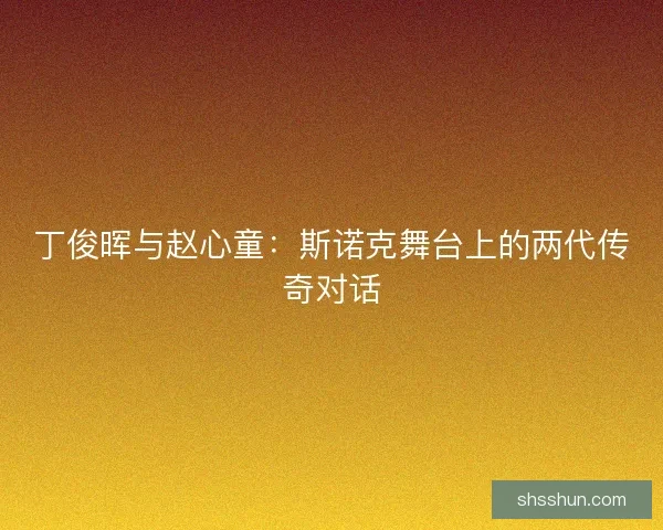 丁俊晖与赵心童：斯诺克舞台上的两代传奇对话